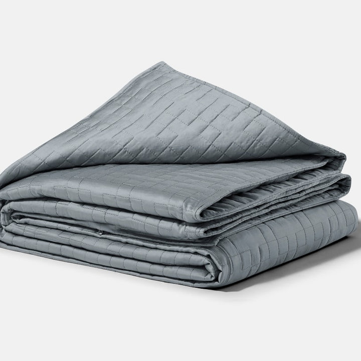 Folded Classic Grey Gravity Weighted Cooling Blanket - #color_classic-grey