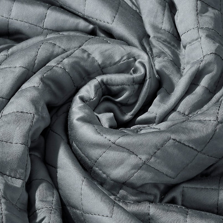 A twisted Classic Grey Gravity Weighted Cooling Blanket - #color_classic-grey
