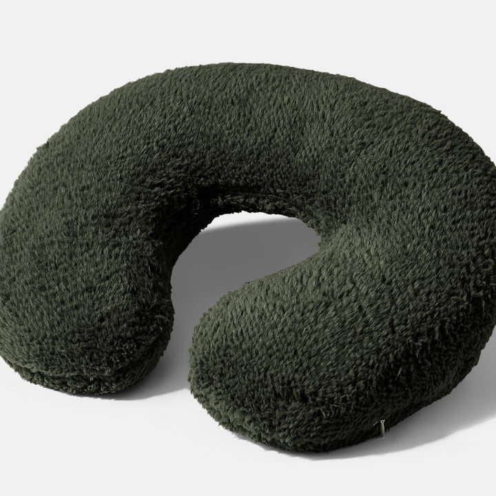 Black Gravity Weighted Neck Pillow on a white background - #color_black