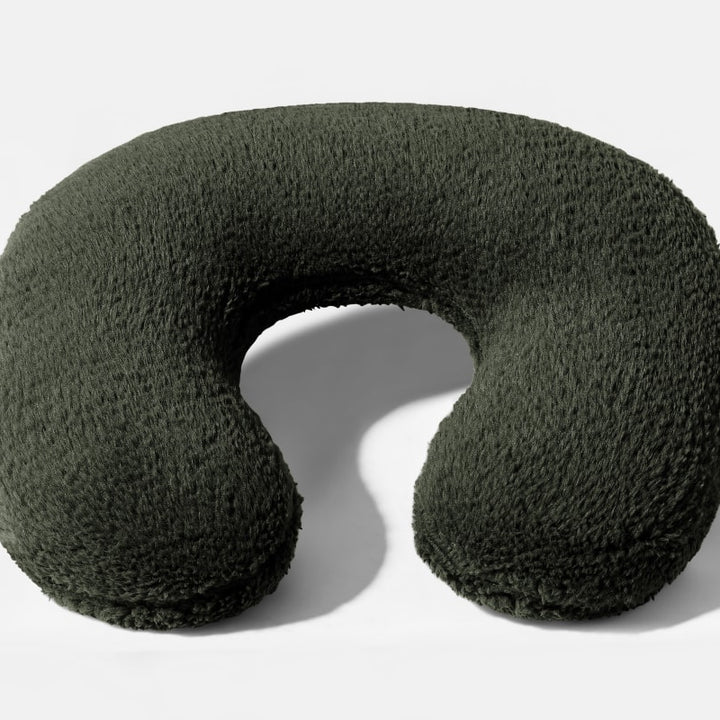 Black Gravity Weighted Neck Pillow on a white background - #color_black