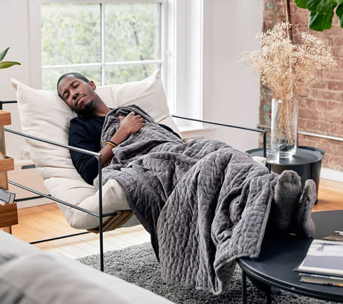 sleeping with gravity blanket